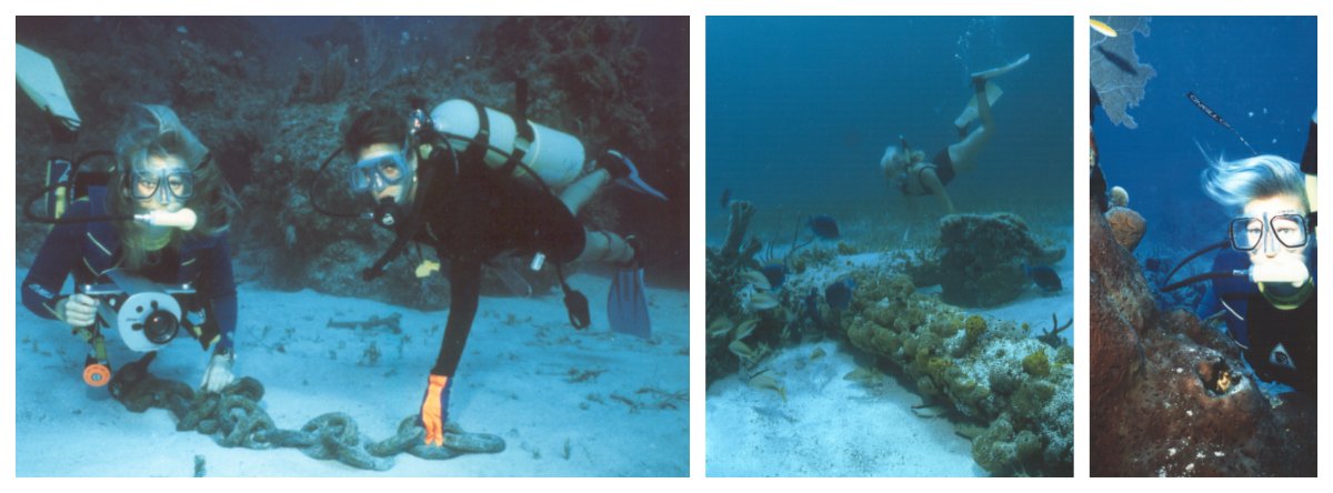 Bahamas 1995 underwater collage