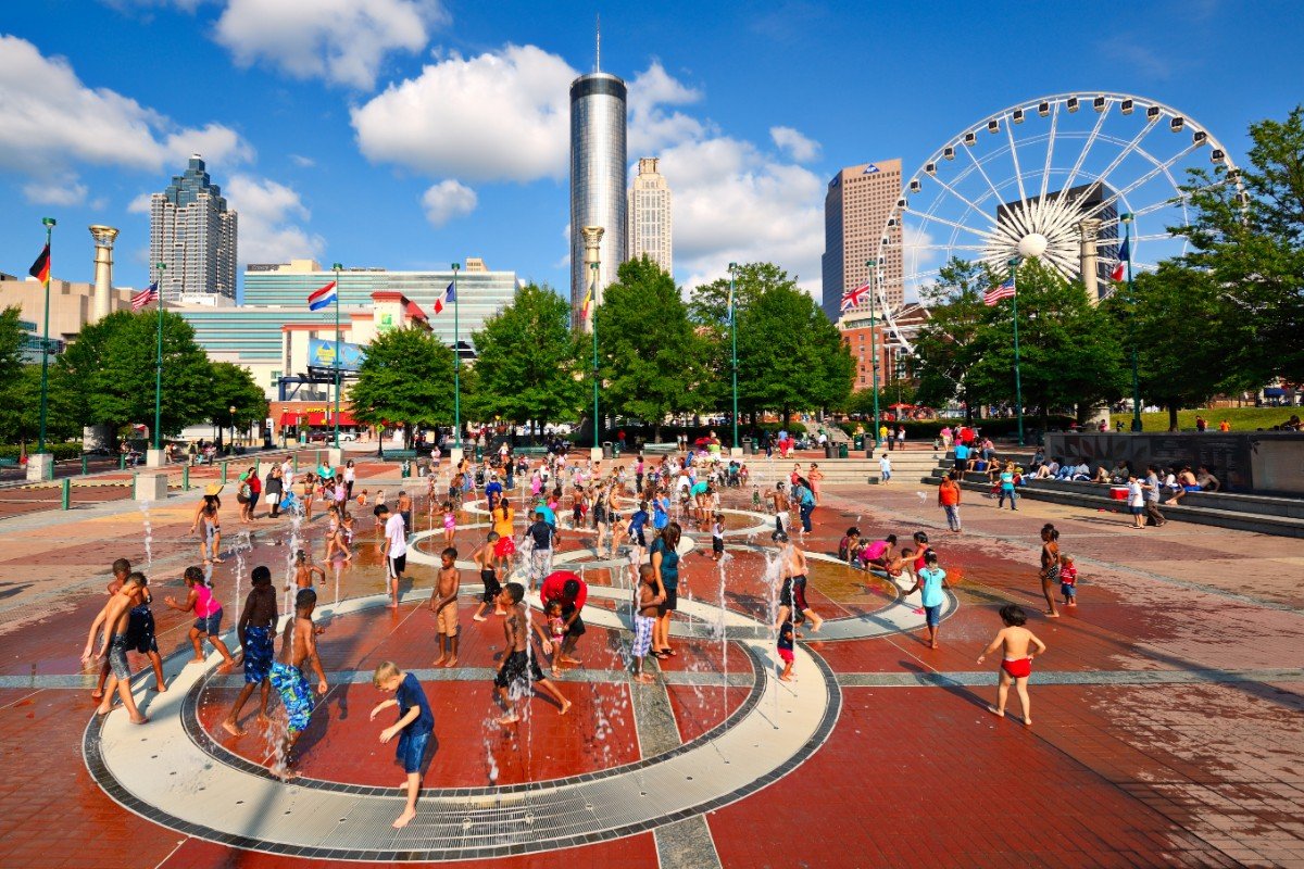 Centennial Olympic Park Atlanta with kids