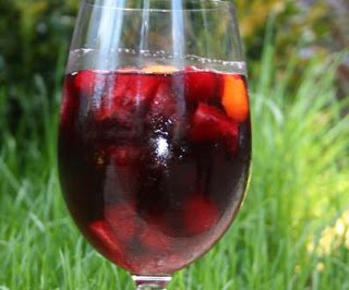 sangria in a wine glass